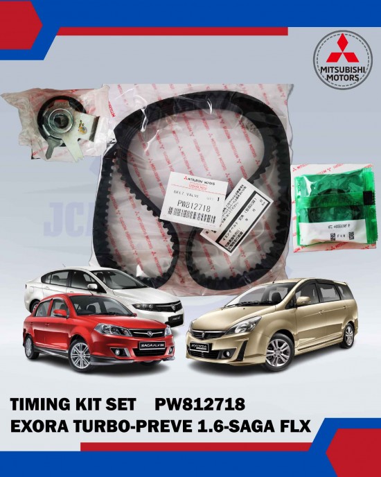 TIMING BELT KIT SET PROTON EXORA TURBO, PREVE 1.6 CVT, SAGA FLX 1.6 PW812718